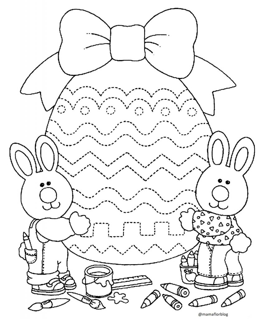 Huevos Pascua Colorear Pintar Imprimir El Blog De Mamá El Blog De Mama